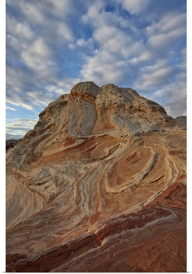 Sandstone hill with swirly layers, White Pocket, Arizona, USA