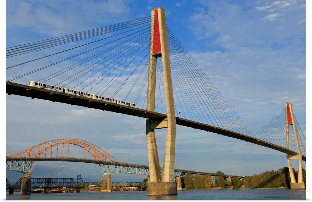 Skytrain Bridge, New Westminster, Vancouver Region, British Columbia, Canada, North America