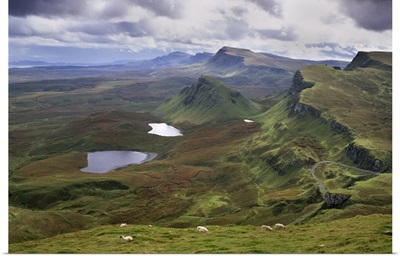 Slopes of the Quiraing, a geological wonder, Isle of Skye, Scotland, UK