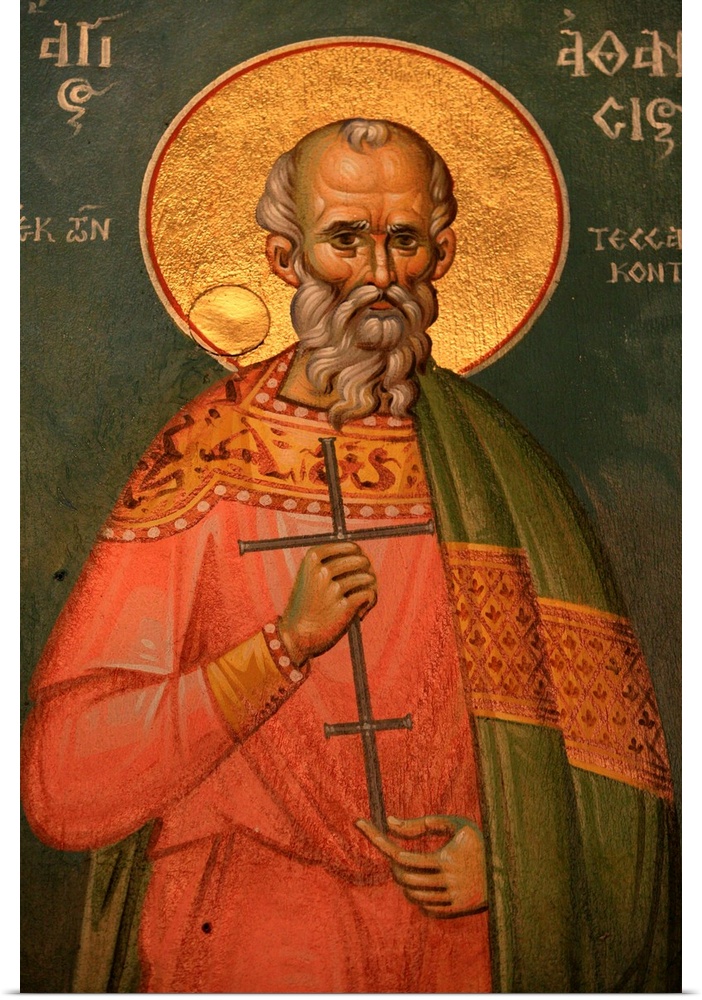 St. Athanasos, Greek Orthodox icon, Thessaloniki, Macedonia, Greece