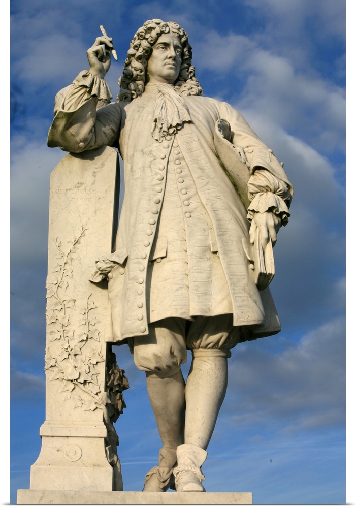 Statue of La Bruyere, Chantilly Castle, Oise, France, Europe.