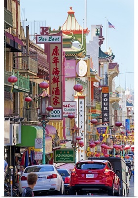 Street scene in China Town section of San Francisco, California