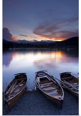 Sunset, Ambleside, Lake Windermere, Lake District National Park, Cumbria, England