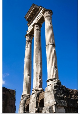 Temple Of Castor And Pollux, Tempio Dei Dioscuri, Roman Forum, Rome, Lazio, Italy