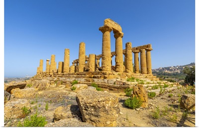 Temple Of Hera, Valley Of Temples, Hellenic Architecture, Agrigento, Sicily, Italy