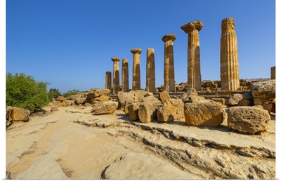 Temple Of Heracles, Valley Of Temples), Hellenic Architecture, Agrigento, Sicily, Italy