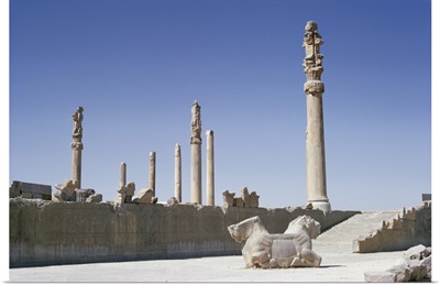 The Apadana (King's audience hall), Persepolis, Iran, Middle East