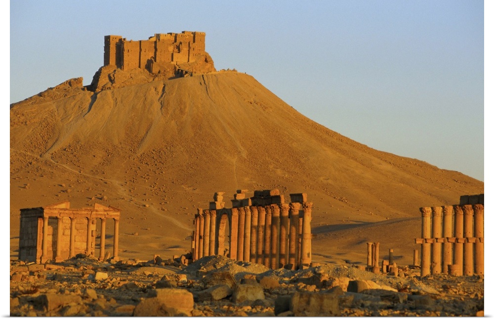 The archaeological site and Arab castle, Palmyra, Syria
