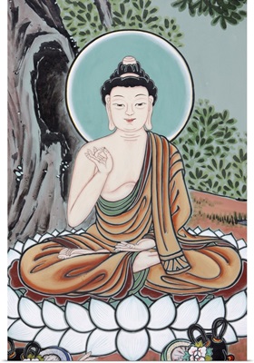 The Buddha Teaching Depicted In The Life Of Buddha, Seoul, South Korea, Asia