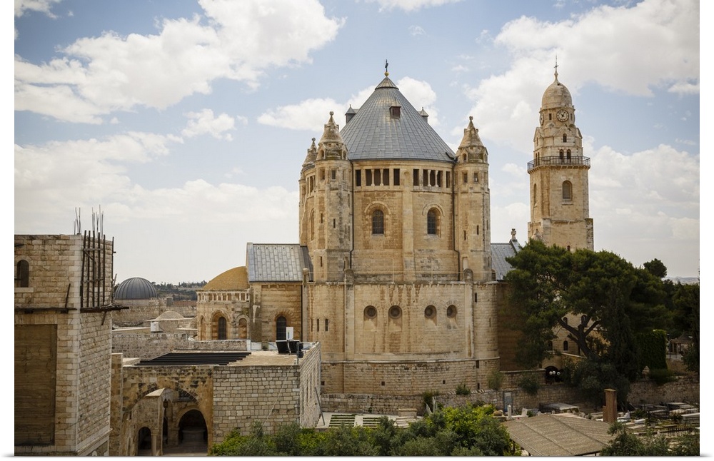 The Dormition Church on Mount Zion, Jerusalem, Israel, Middle East.