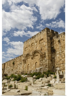 The Golden Gate on the eastern wall of the Temple Mount, Jerusalem, Israel, Middle East