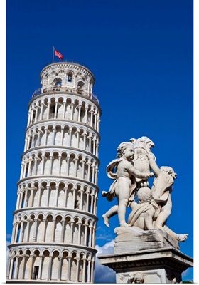 The Leaning Tower of Pisa, Fontana dei Putti, Pisa, Tuscany, Italy