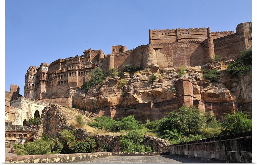 The Mehrangarh Fort of Jodhpur, Rajasthan, India, Asia.