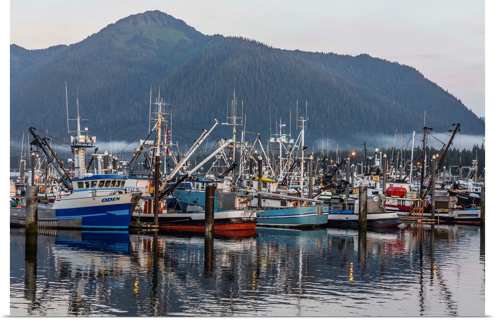 The Norwegian fishing town of Petersburg, Southeast Alaska, USA