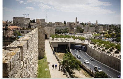 The Old City walls, Jerusalem, Israel, Middle East