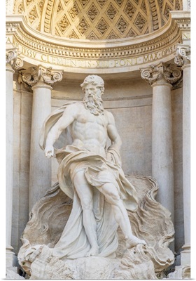 Trevi Fountain, Oceanus Statue, Rome, Lazio, Italy, Europe