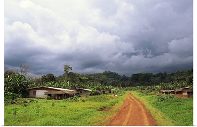 Typical village in western Cameroon, Africa