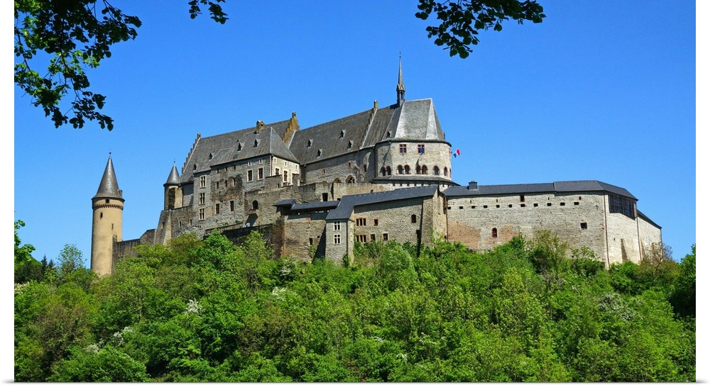 Vianden Castle in the canton of Vianden, Grand Duchy of Luxembourg