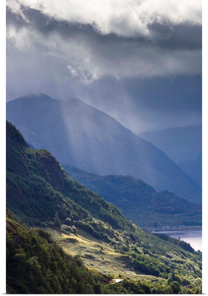 View from Carr Brae towards head of Loch Duich, Highlands, Scotland