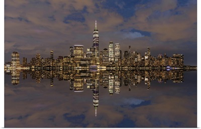 View From Jersey City To Manhattan With The One World Trade Center, New York City