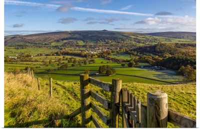 View Of Hope In The Hope Valley, Derbyshire, Peak District National Park, England