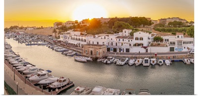 View Of Marina At Sunset, Ciutadella, Menorca, Balearic Islands, Spain