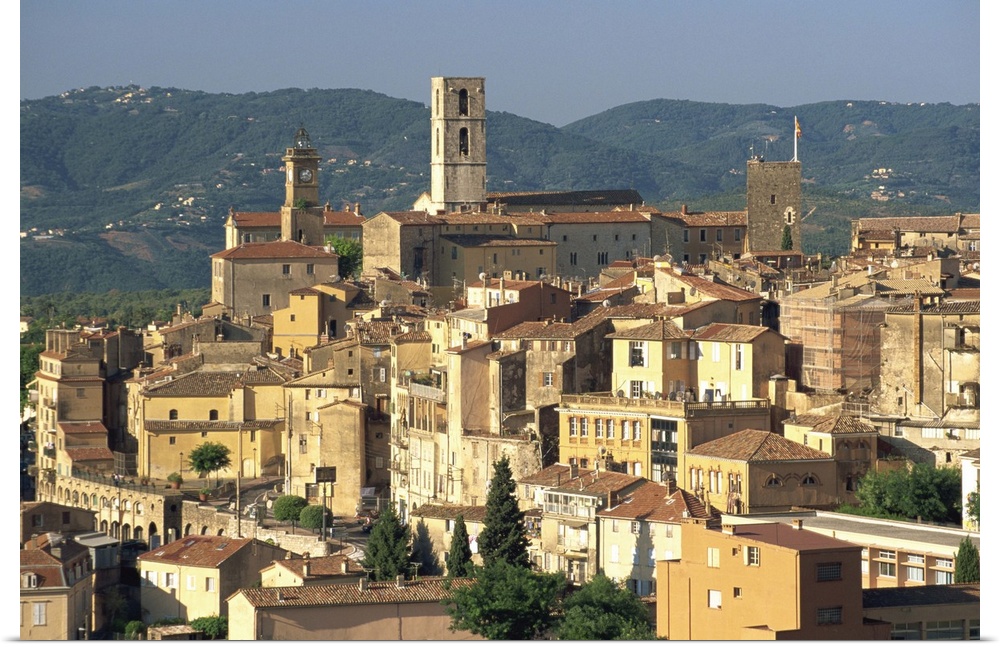 View of Old Town, Grasse, French perfume capital, Provence, France