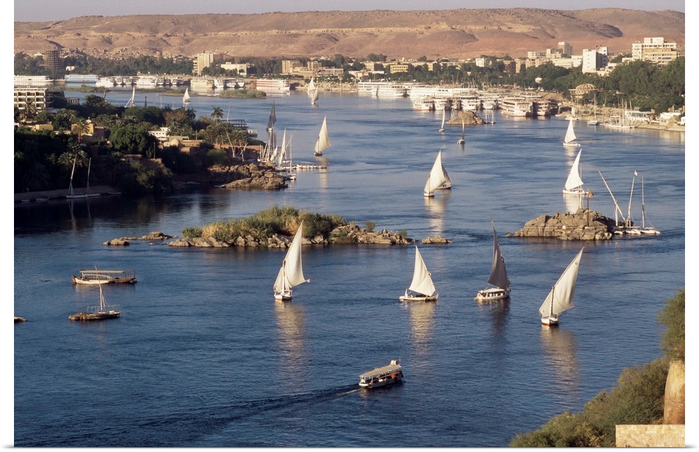 View of the River Nile, Aswan, Egypt, North Africa, Africa