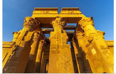 View Of The Temple Of Horus At Sunset, Edfu, Egypt, North Africa, Africa