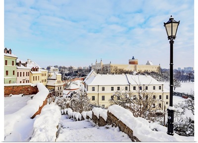 View Towards The Castle, Winter, Lublin, Lublin Voivodeship, Poland