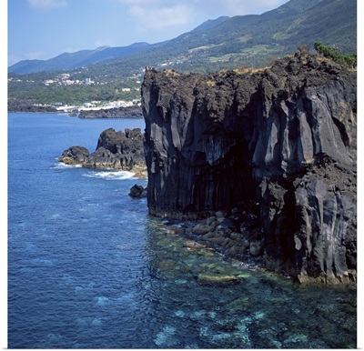 Volcanic coastline, island of Sao Jorge, Azores, Portugal, Atlantic, Europe