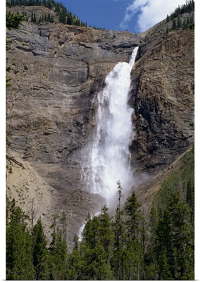 Waterfall in the Rocky Mountains, British Columbia, Canada, North America