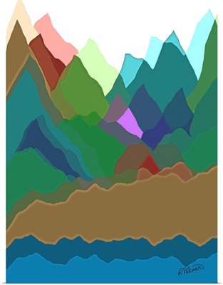Multicolored Mountain Overlap