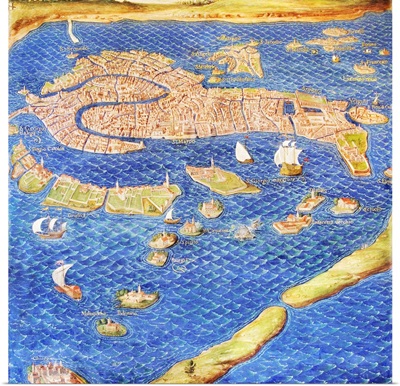 16th century map of Venice