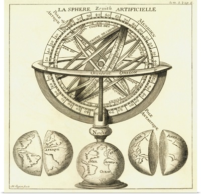 Armillary sphere, 18th century artwork