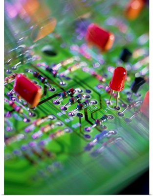 Close-up of an electronic circuit board