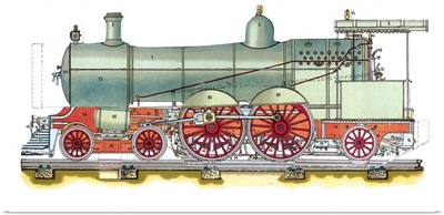 Early American steam locomotive