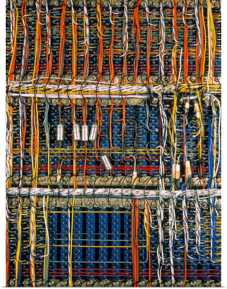 Heathkit H-1 computer wires, on display at the Computer History Museum, USA. The H-1 was the first home-build analogue com...