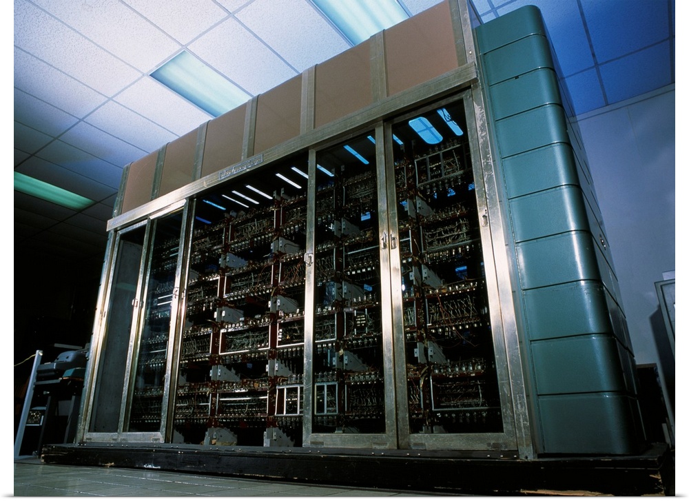 Johnniac mainframe computer, housed at the Computer History Museum, California, USA. The Johnniac, based on a machine by J...