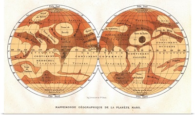 Mars map from 1881