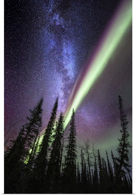 Milky Way And The Aurora Borealis