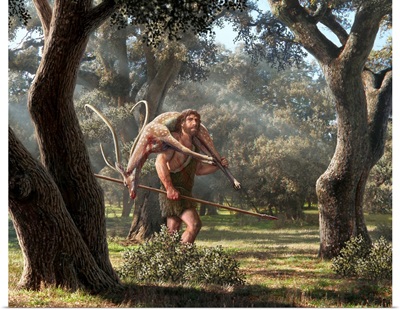 Neanderthal Hunter, Illustration