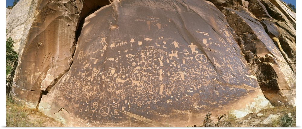 Newspaper Rock State Historic Monument is in eastern Utah, western United States. The Monument features a flat rock with o...
