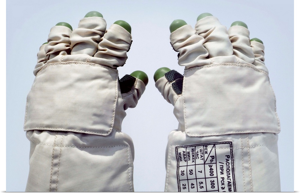 Orlan spacesuit gloves. The Orlan spacesuit, first used in space in 1977, is a semi-rigid spacesuit designed and built by ...