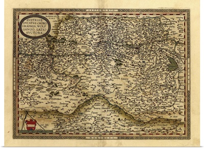 Ortelius's map of Austria, 1570