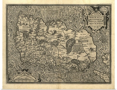 Ortelius's map of Ireland, 1598