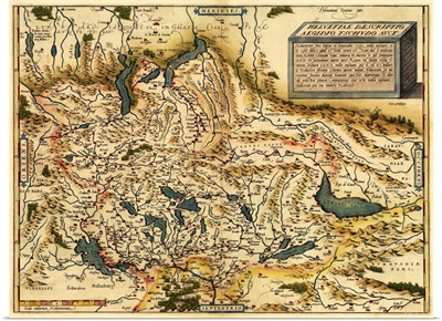 Ortelius's map of Switzerland, 1570