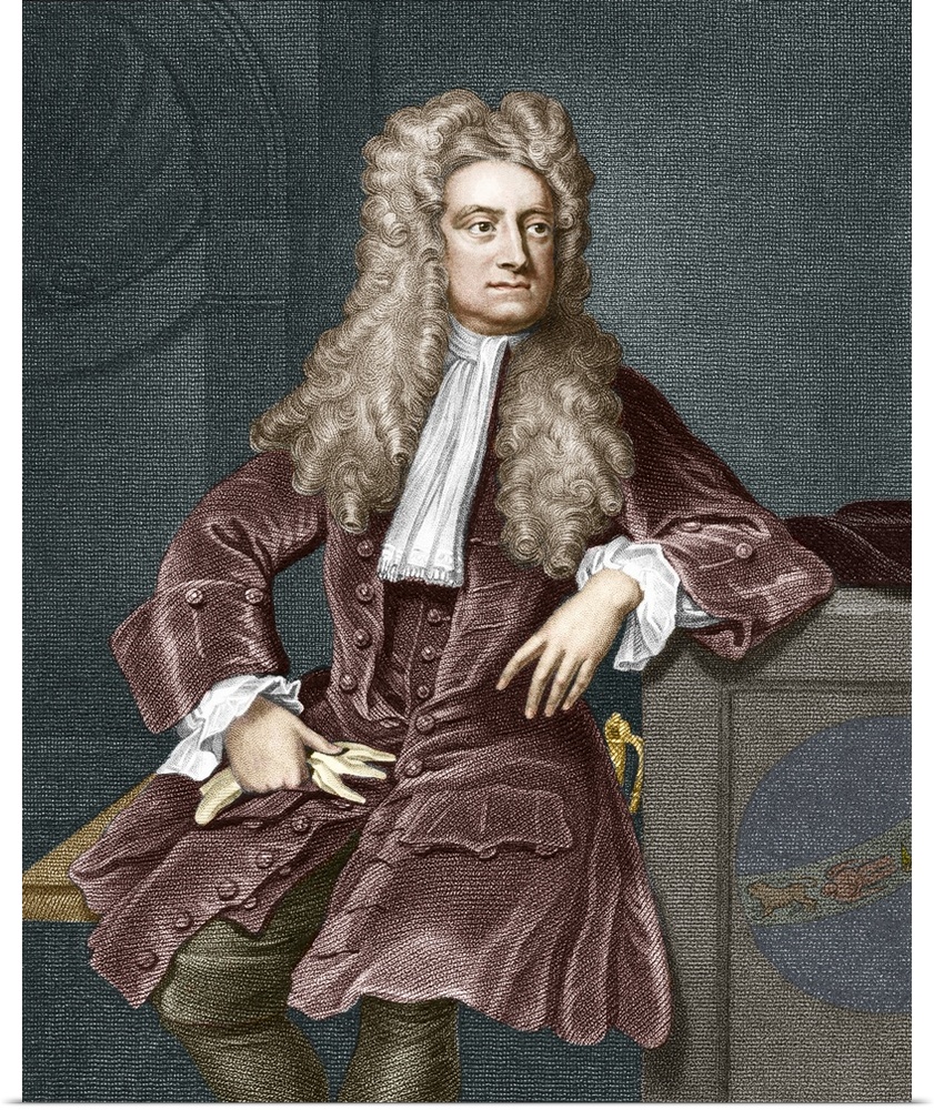 Sir Isaac Newton (1643-1727), British physicist, mathematician and astronomer. Newton's most famous works are Principia Ma...