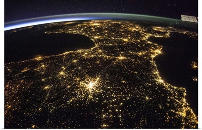 Space And France At Night, ISS Image