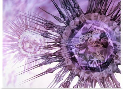 Virus particles, conceptual artwork